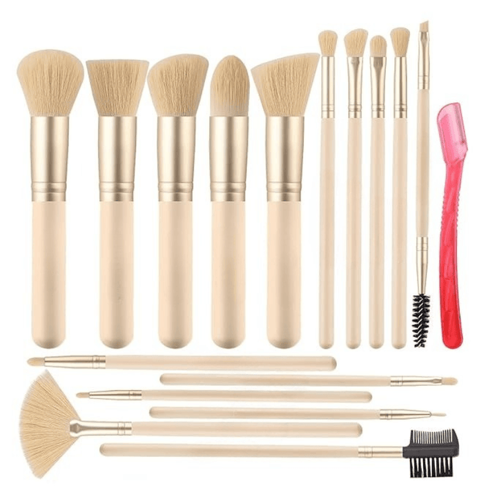 16Piece Makeup Brush Set - Complete Face Application