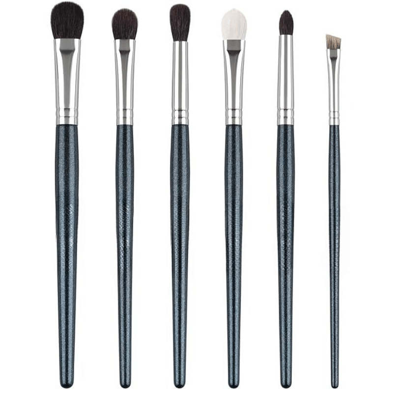 6 Piece Makeup Brush Set For Blending Concealing And Eyelining