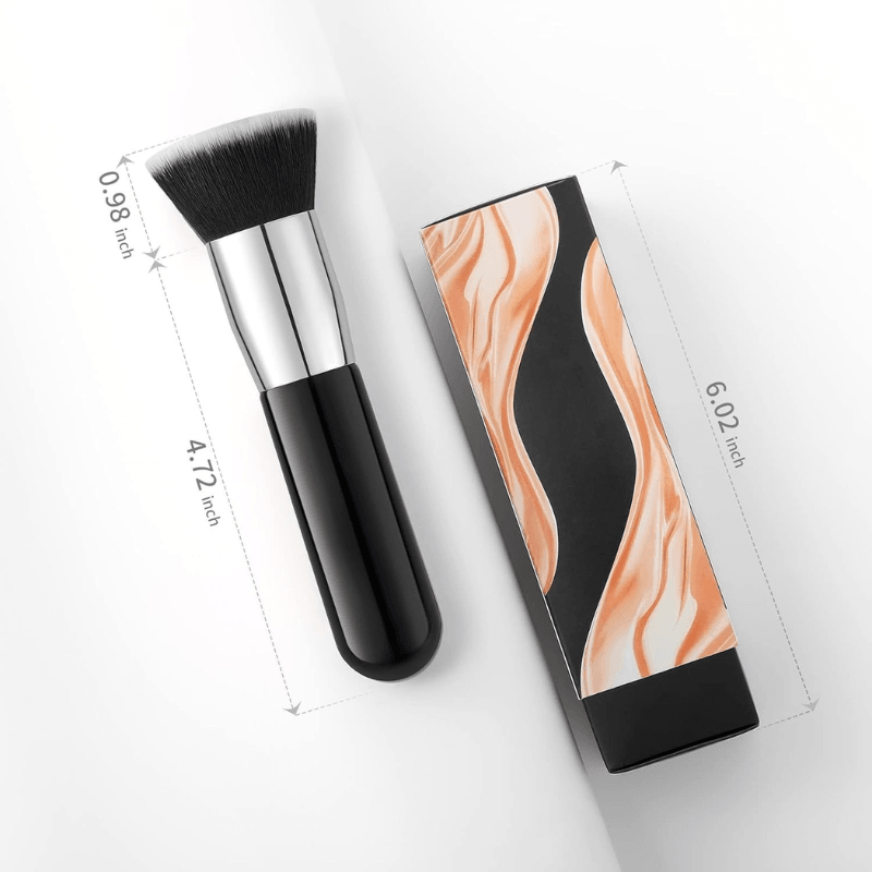 Flat Top Foundation Brush For Blending And Buffing Makeup