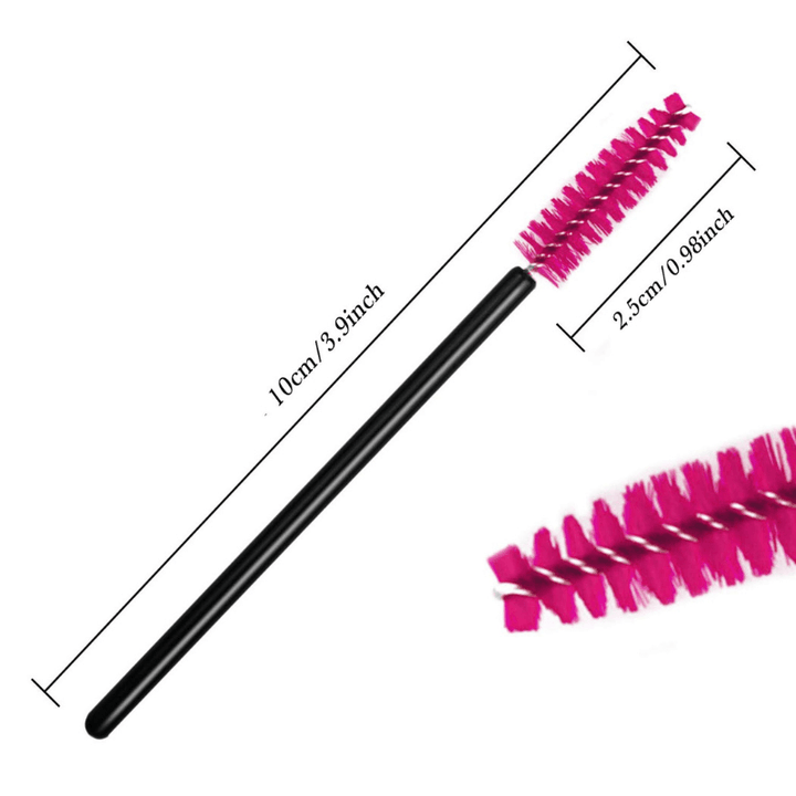 Disposable Mascara Wands  - Black Spoolie Brush Set