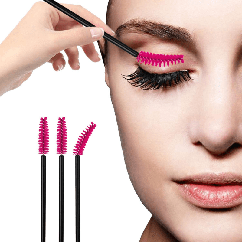 Disposable Mascara Wands  - Black Spoolie Brush Set