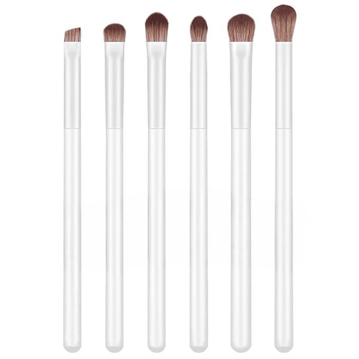 6 Piece Makeup Brush Set For Blending Concealing And Eyelining