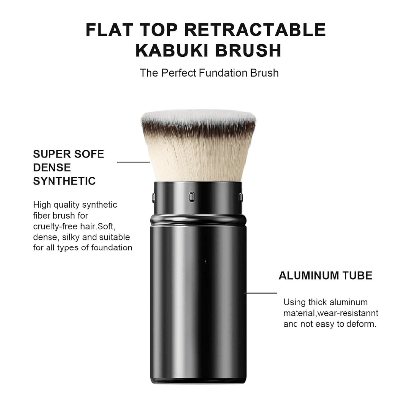 Retractable Kabuki Brush Travel Friendly Makeup Tool