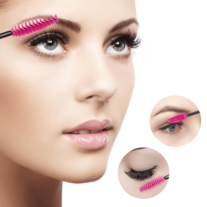 Disposable Mascara Wands  - Black Spoolie Brush Set