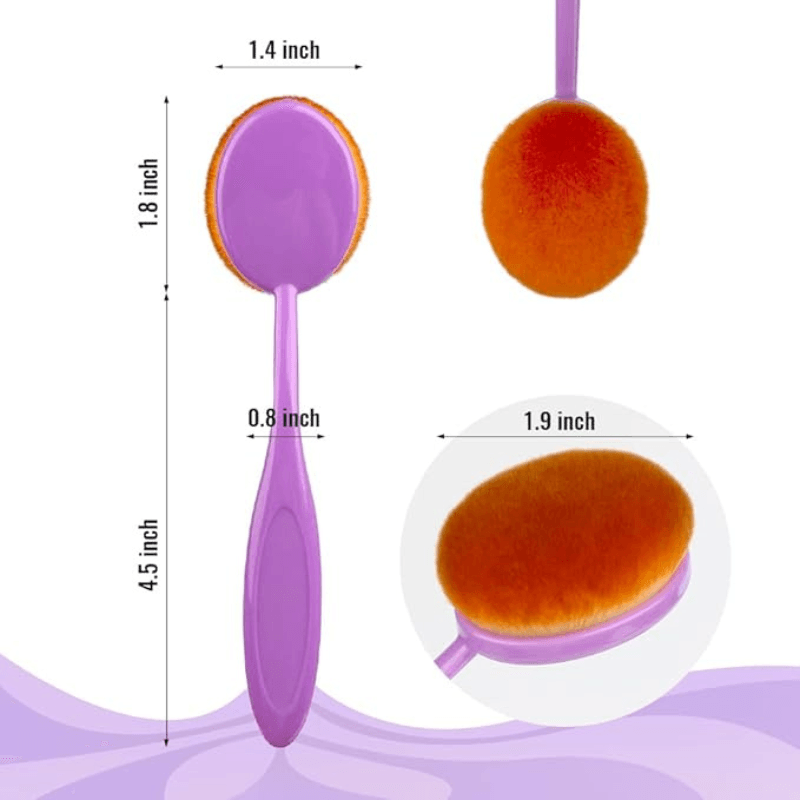 Oval Foundation Brush Flawless Application For Liquid And Powder