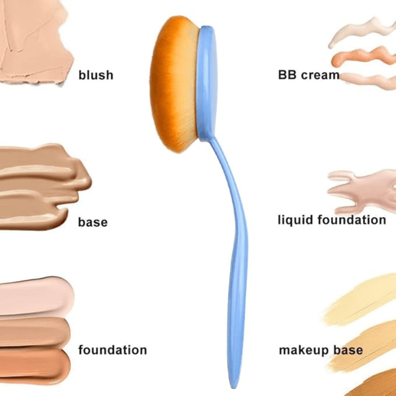 Oval Foundation Brush Flawless Application For Liquid And Powder