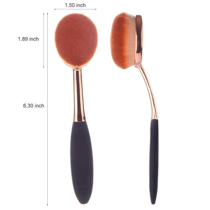 Oval Foundation Brush for Flawless Liquid and Powder Application