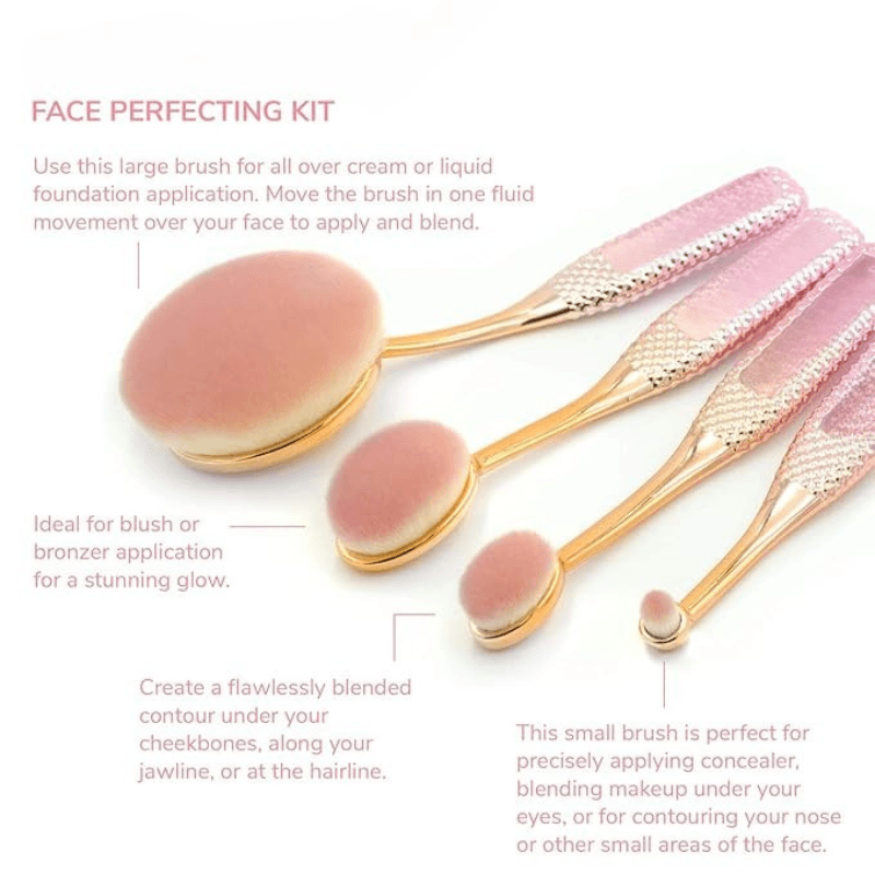 Royal Makeup Brush Set 4 Piece Face Perfecting Blending Kit