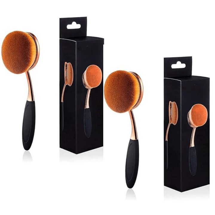 Oval Foundation Brush for Flawless Liquid and Powder Application