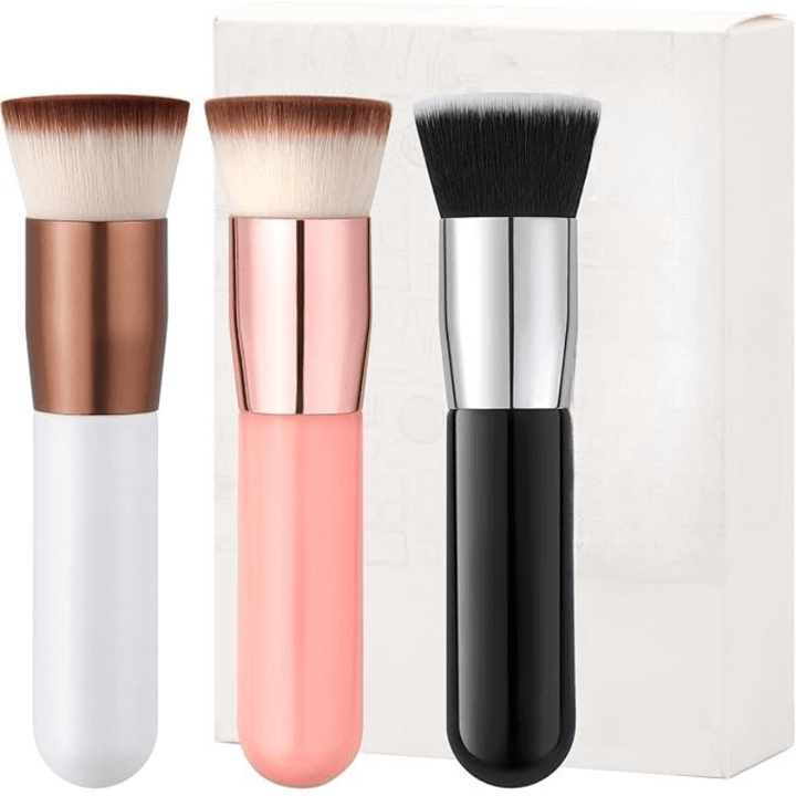 Foundation Brush With Soft Bristles For Blending Buffing