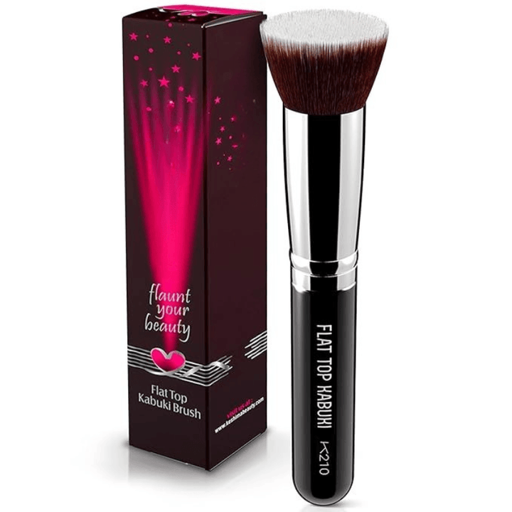 Flat Top Kabuki Brush - Perfect For Liquid Cream And Powder