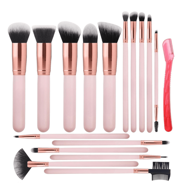 16Piece Makeup Brush Set - Complete Face Application