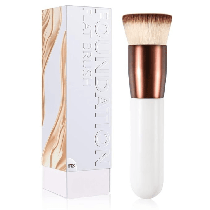 Flat Top Foundation Brush For Blending And Buffing Makeup