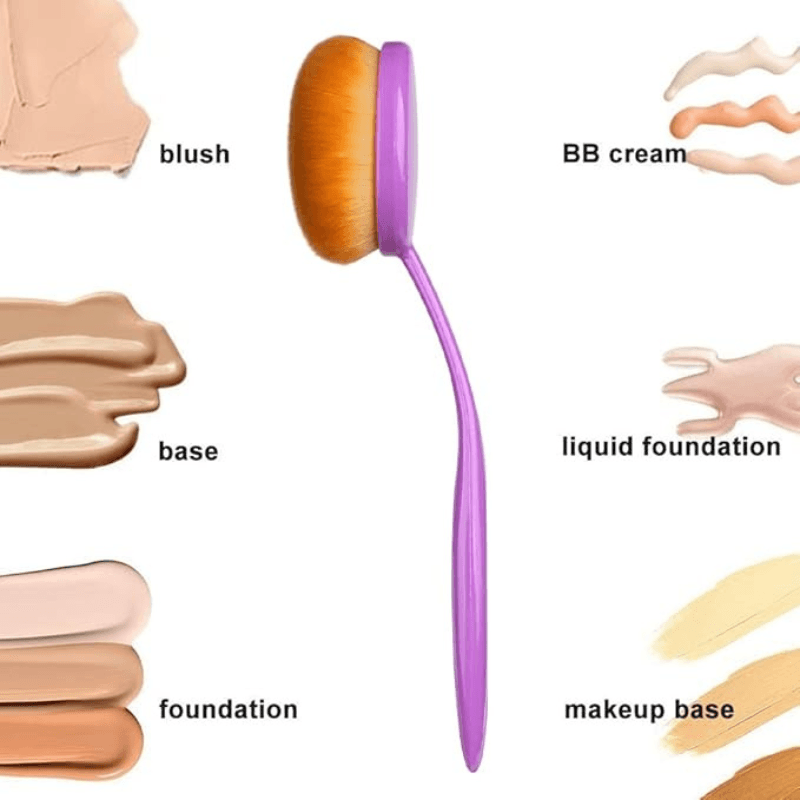 Oval Foundation Brush Flawless Application For Liquid And Powder