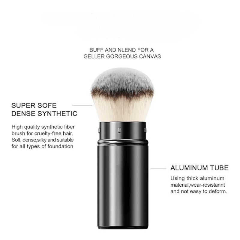 Retractable Kabuki Brush Travel Friendly Makeup Tool