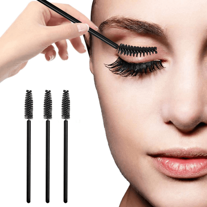 Disposable Mascara Wands  - Black Spoolie Brush Set