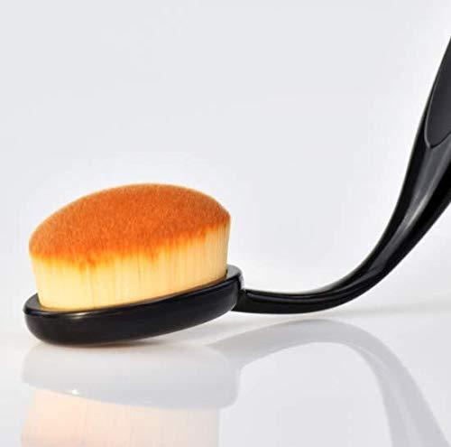 2 Piece Oval Makeup Brushes for Liquid Cream and Powder Blending