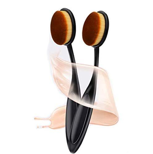 2 Piece Oval Makeup Brushes for Liquid Cream and Powder Blending