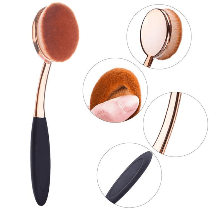 4 Pack Oval Foundation Brushes for Liquid Cream and Powder