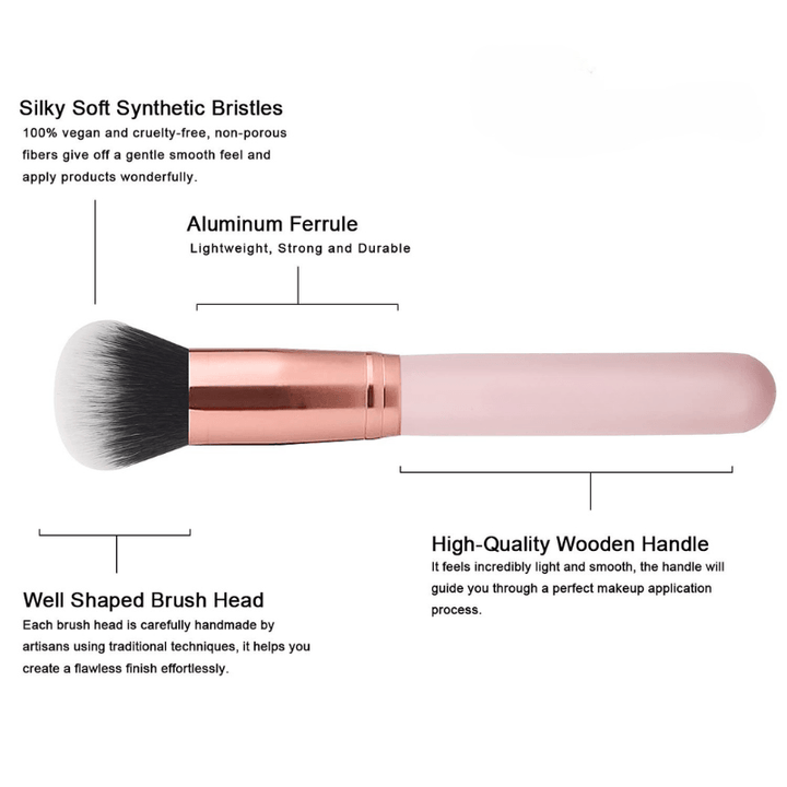 16Piece Makeup Brush Set - Complete Face Application