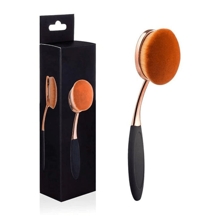 Oval Foundation Brush for Flawless Liquid and Powder Application