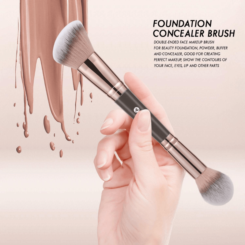 Double Ended Brush - Professional Makeup Foundation Contour Brush