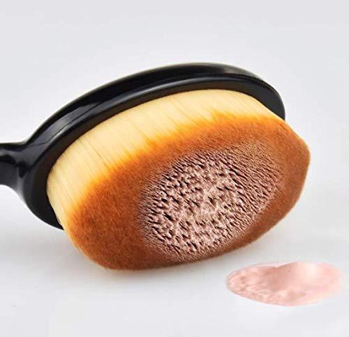 2 Piece Oval Makeup Brushes for Liquid Cream and Powder Blending