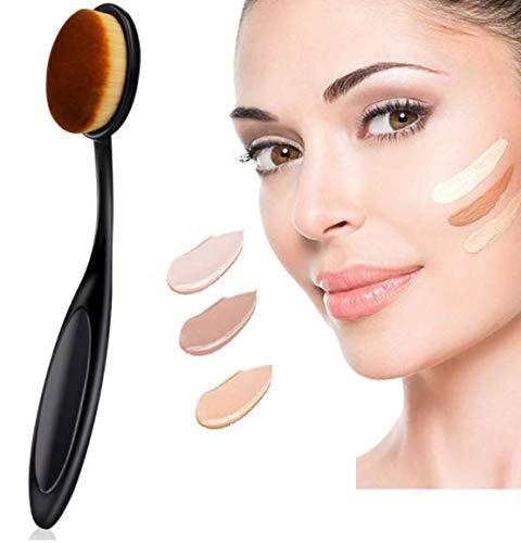 2 Piece Oval Makeup Brushes for Liquid Cream and Powder Blending