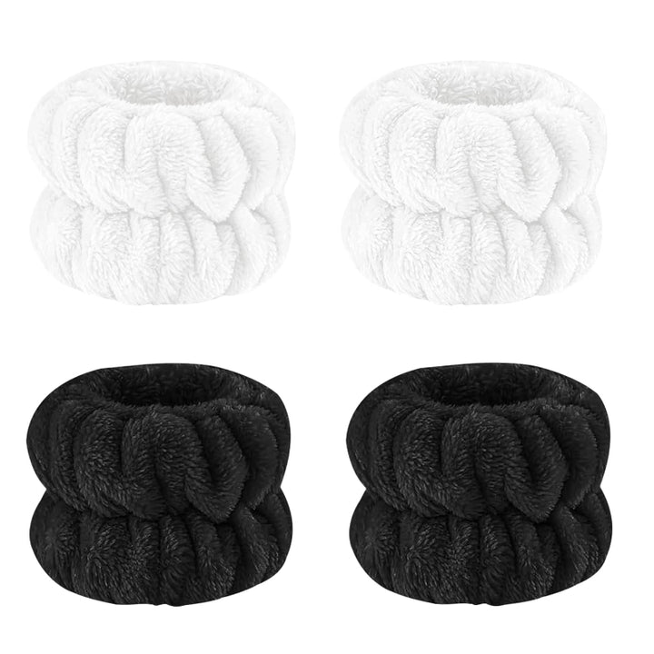 Wristband Towels 4-Piece Absorbent Set For Skincare Beauty