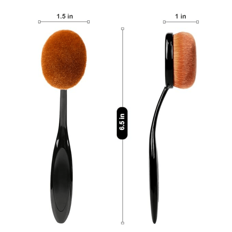 Oval Foundation Brush Flawless Application For Liquid And Powder