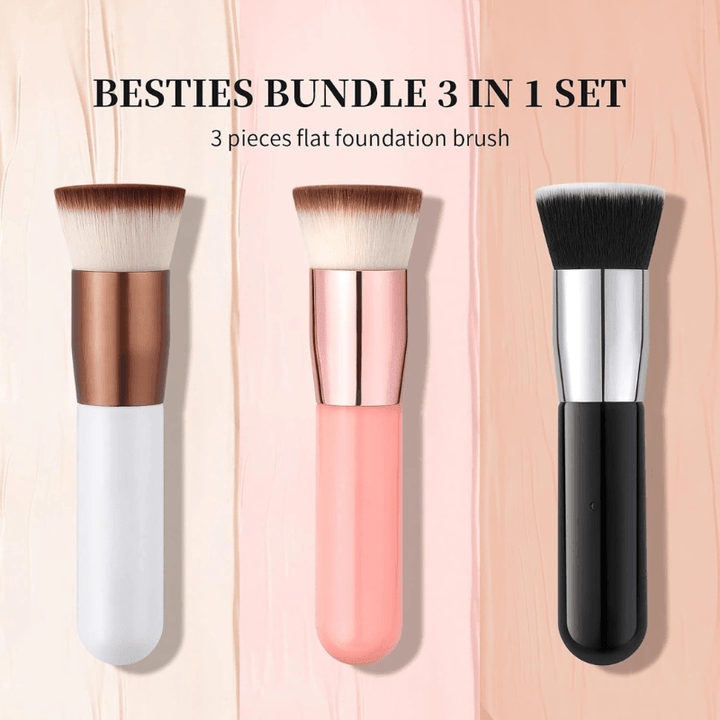 Foundation Brush With Soft Bristles For Blending Buffing