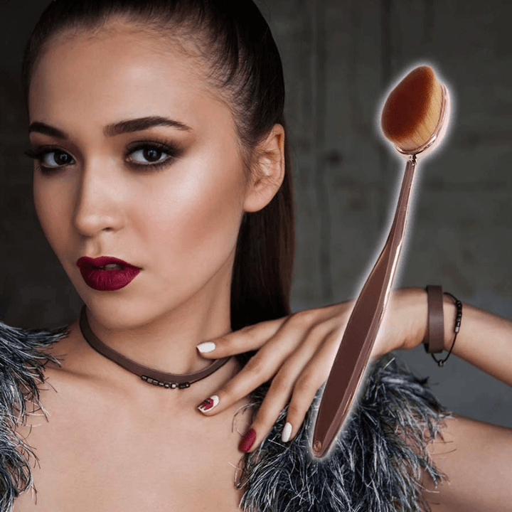 Mermaid Oval Contour Brush For Flawless Makeup Application