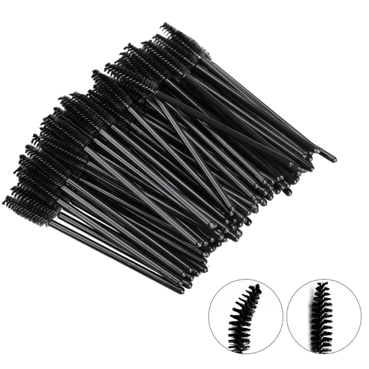 Disposable Mascara Wands  - Black Spoolie Brush Set