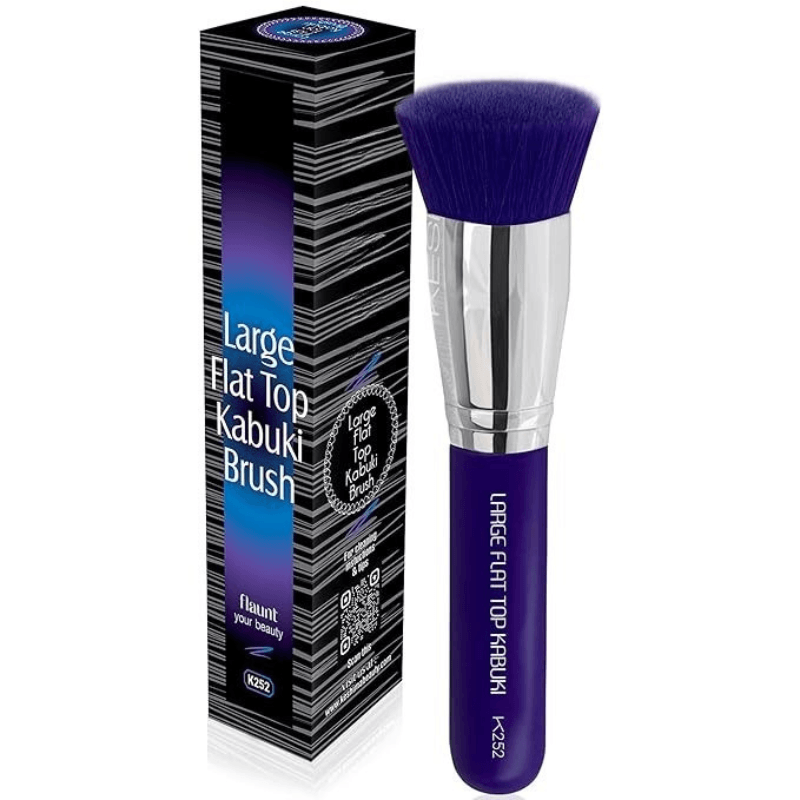 Flat Top Kabuki Brush - Perfect For Liquid Cream And Powder