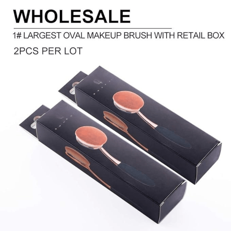 Oval Foundation Brush for Flawless Liquid and Powder Application