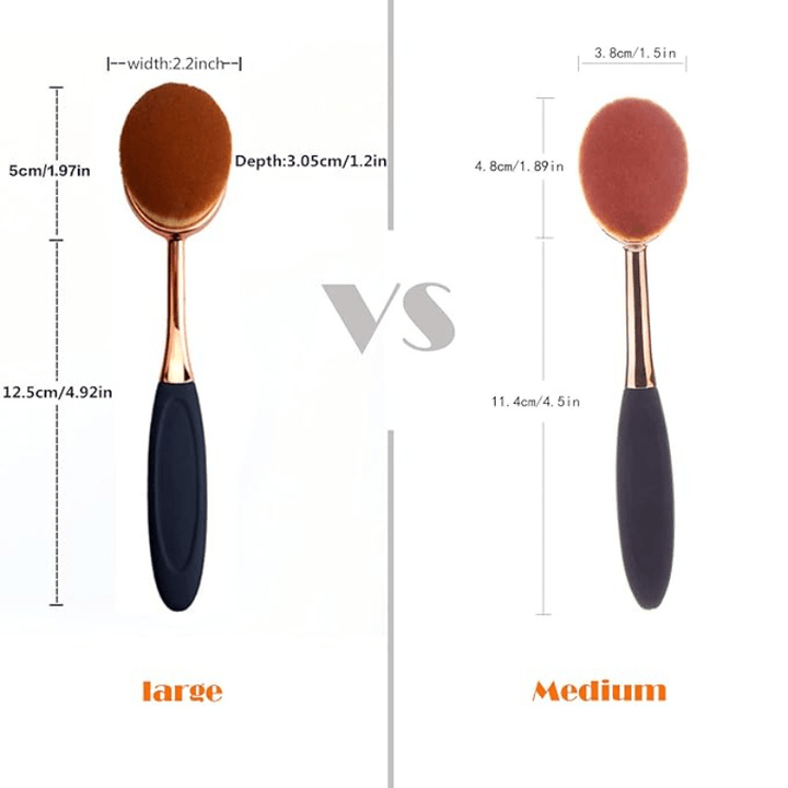 Oval Foundation Brush for Flawless Liquid and Powder Application