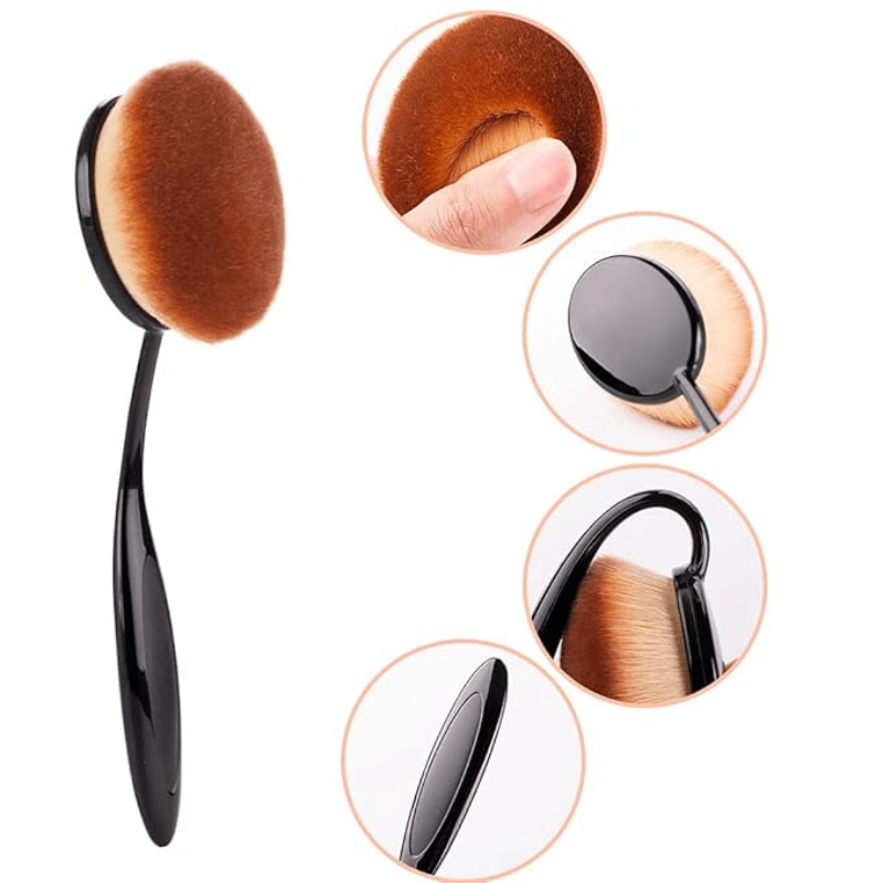 Oval Foundation Brush Flawless Application For Liquid And Powder