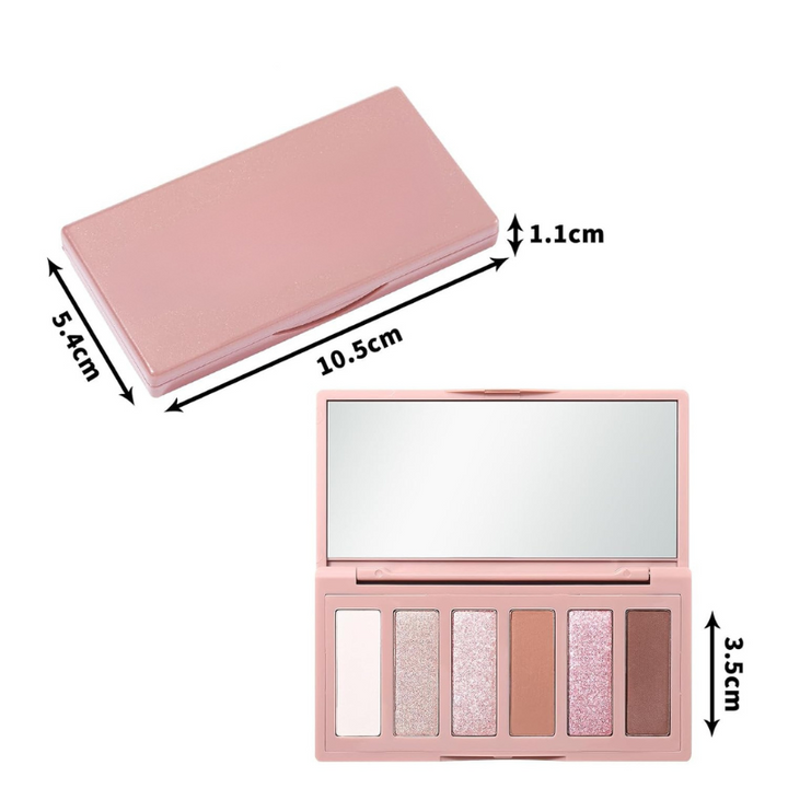 6 Color Eyeshadow Palette Mini Makeup Kit For Eye Looks