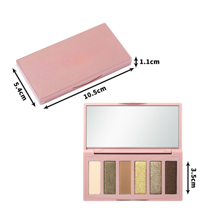 6 Color Mini Makeup Palette Kit for Travel Beauty Looks