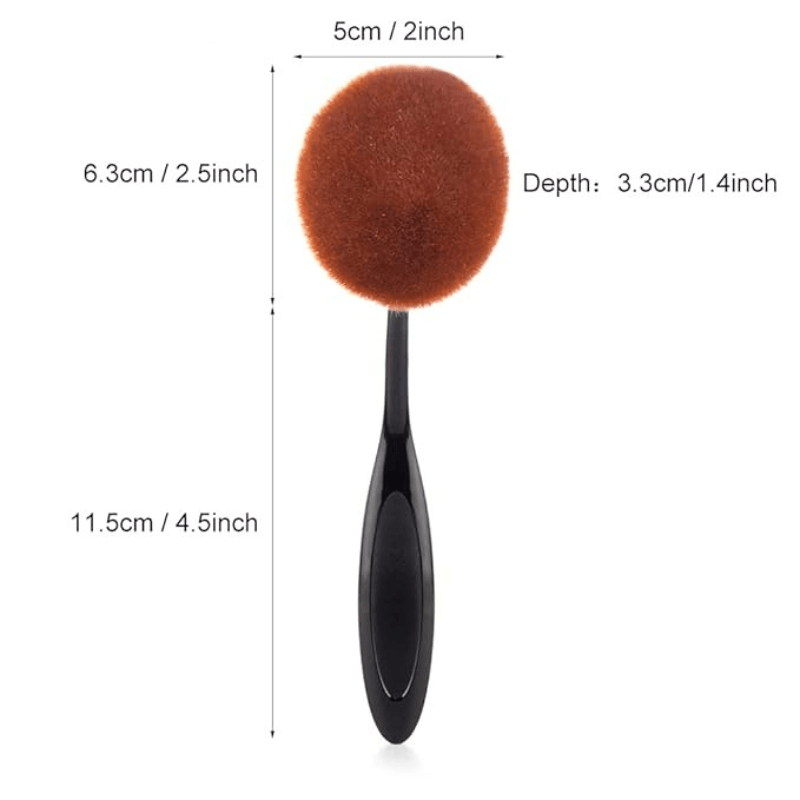 Oval Foundation Brush Flawless Application For Liquid And Powder