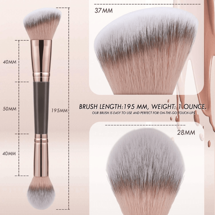 Double Ended Brush - Professional Makeup Foundation Contour Brush