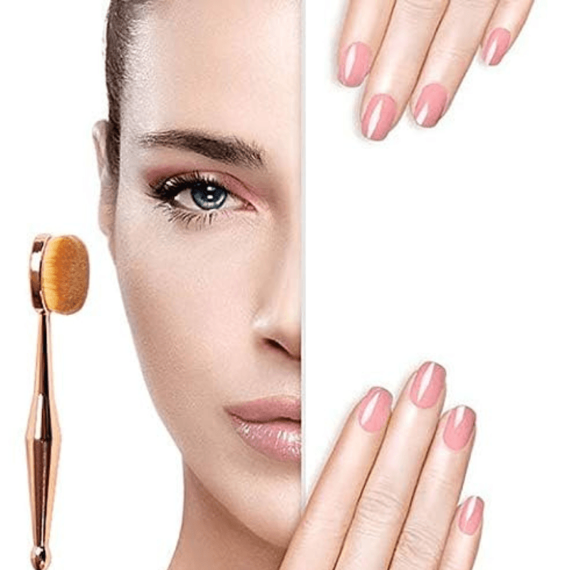 Oval Makeup Brush Set for Flawless Foundation and Blending