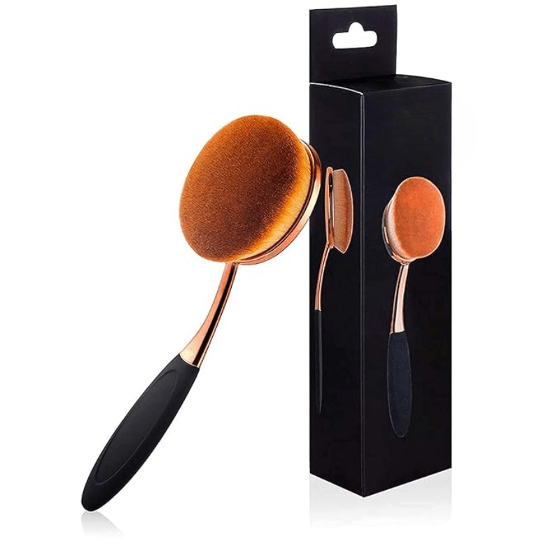 Oval Foundation Brush for Flawless Liquid and Powder Application