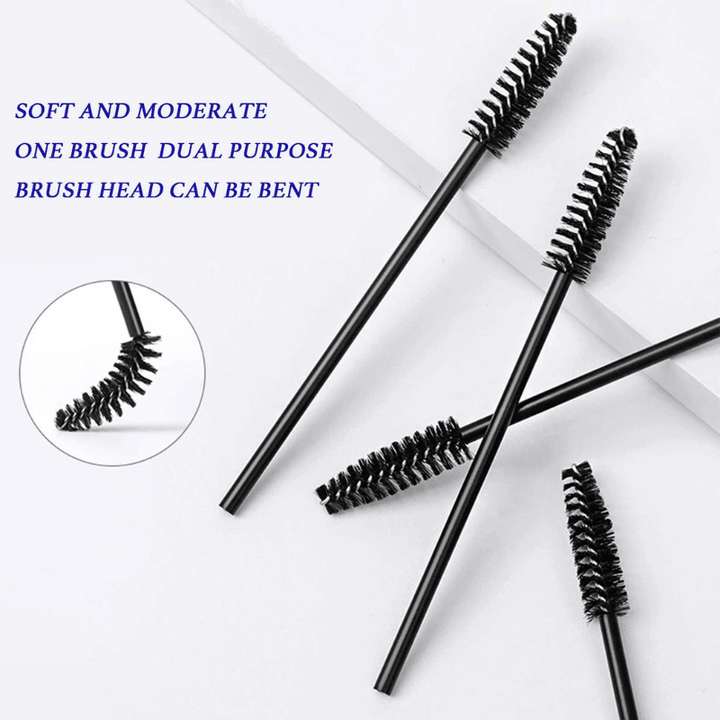 Disposable Mascara Wands  - Black Spoolie Brush Set