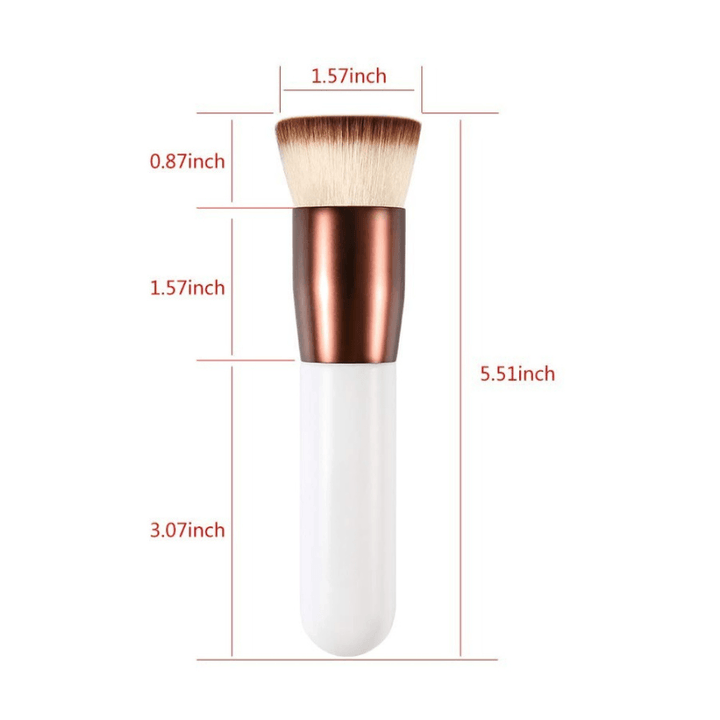 Flat Top Foundation Brush For Blending And Buffing Makeup