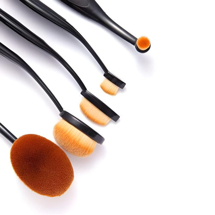 Oval Paddle Makeup Brush Set for Smooth and Even Application