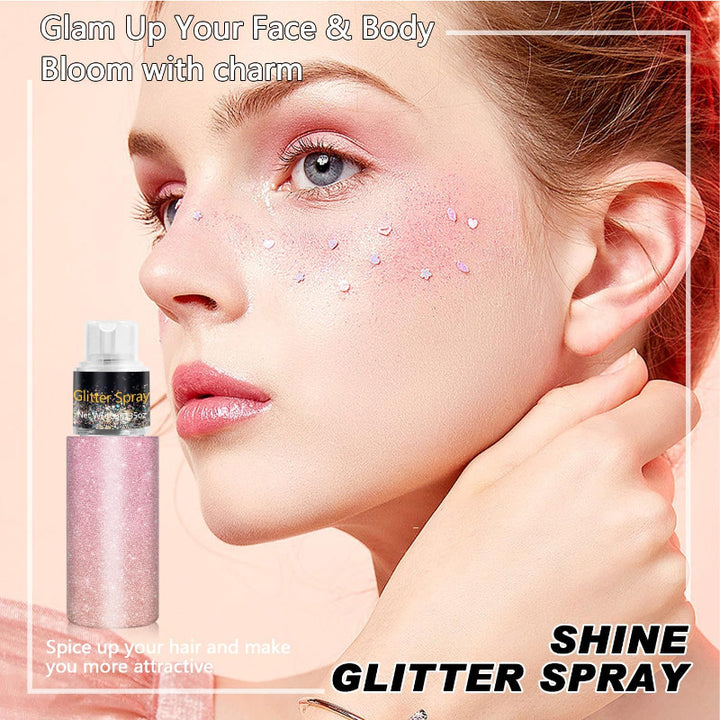 Shimmer Glitter Spray For Hair And Body Styling And Events