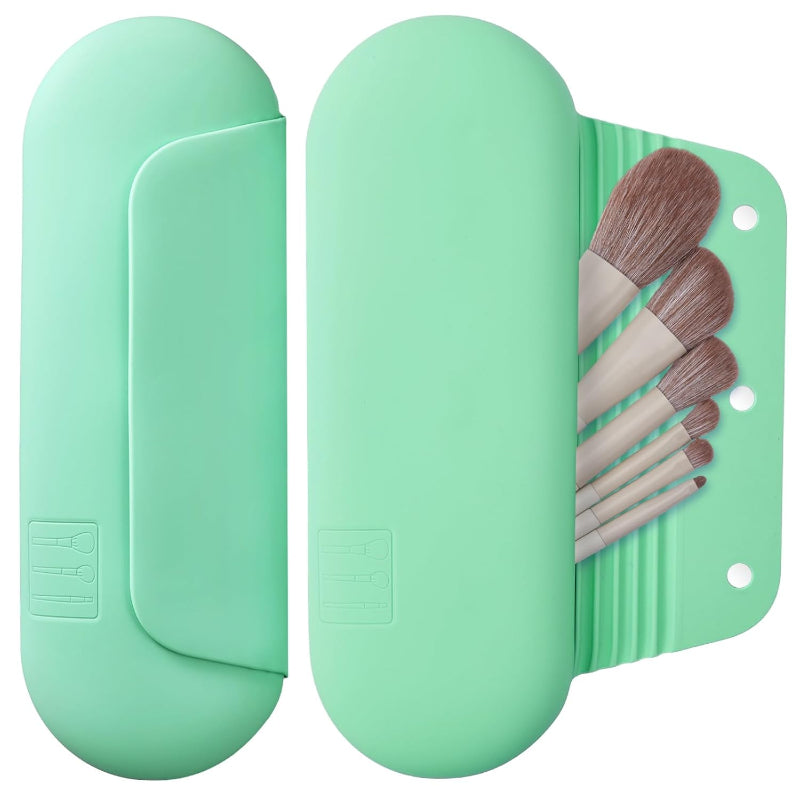 Silicone Brush Holder Travel Friendly with Magnetic Closure