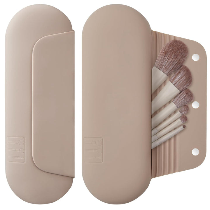 Silicone Brush Holder Travel Friendly with Magnetic Closure