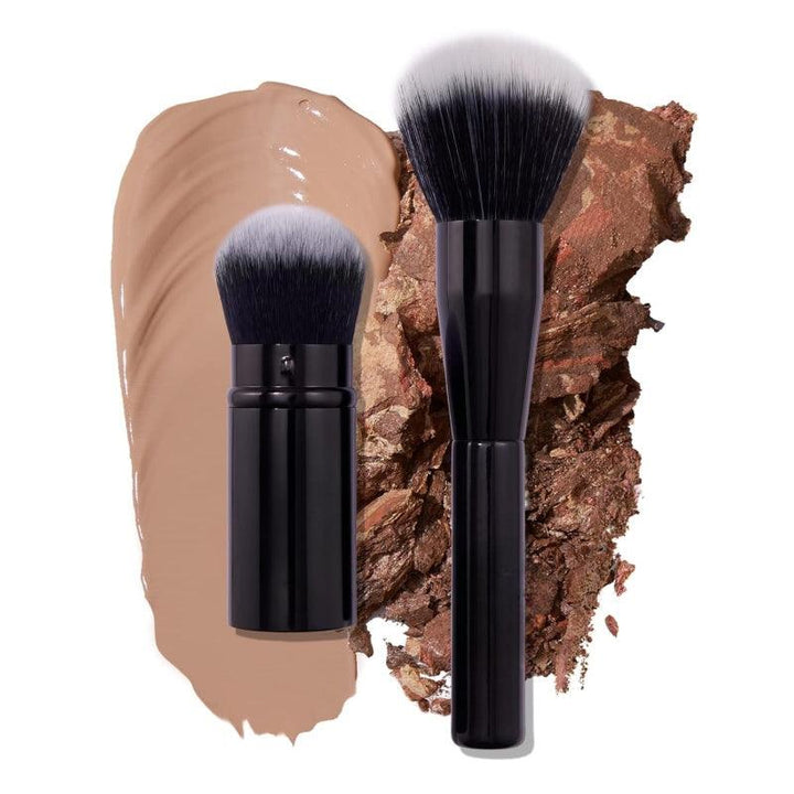 2Piece Makeup Brush Set For Powder And Foundation Application